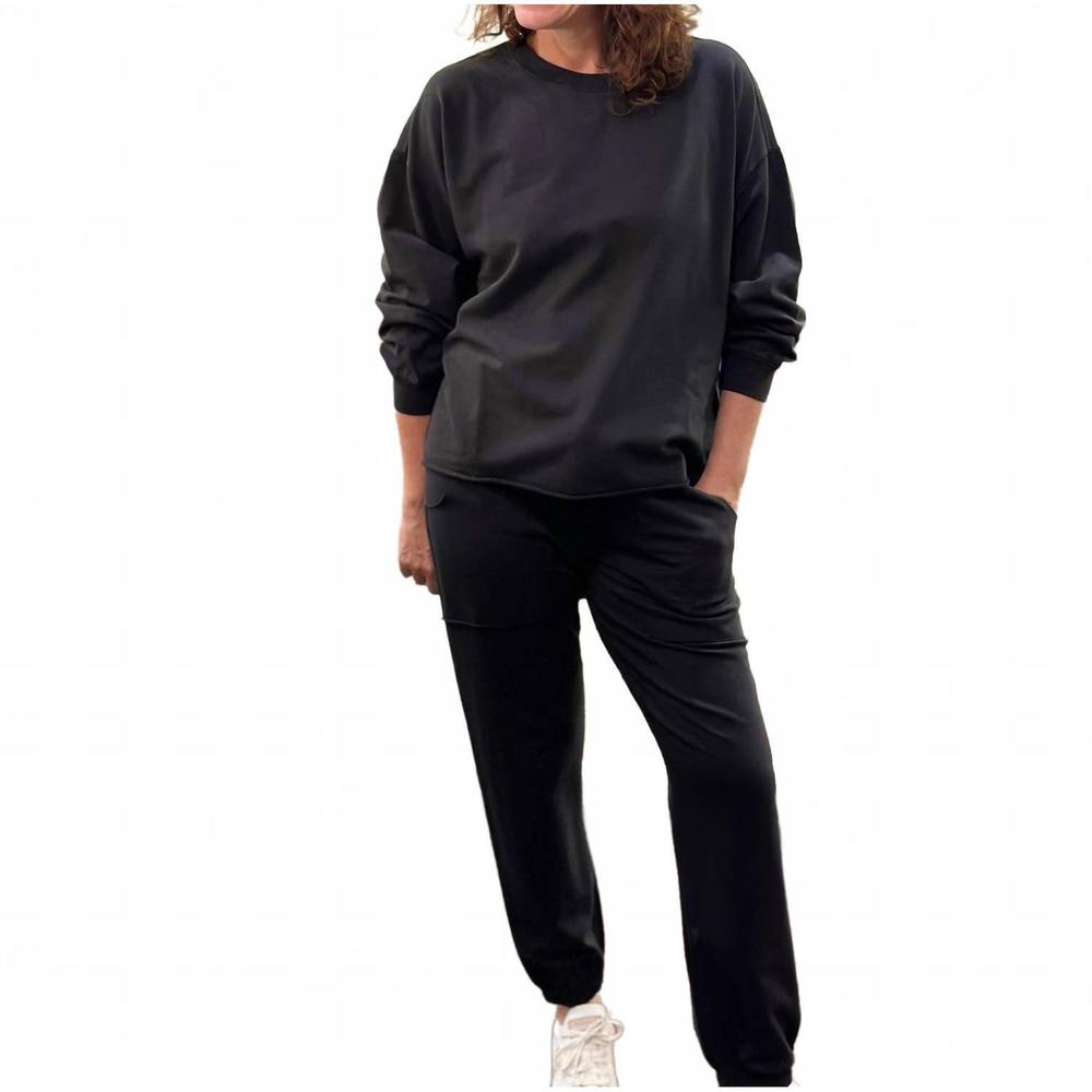 NEW DYLAN women's anna crew in ranch black